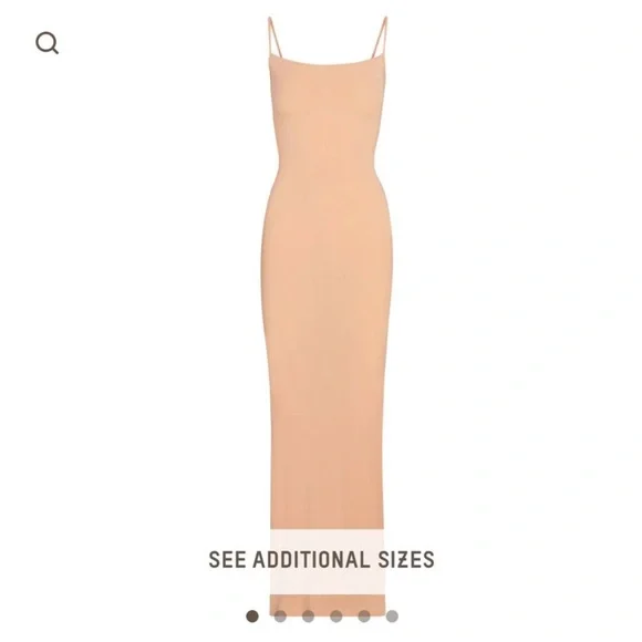 Skims Soft Lounge Slip Dress Peach